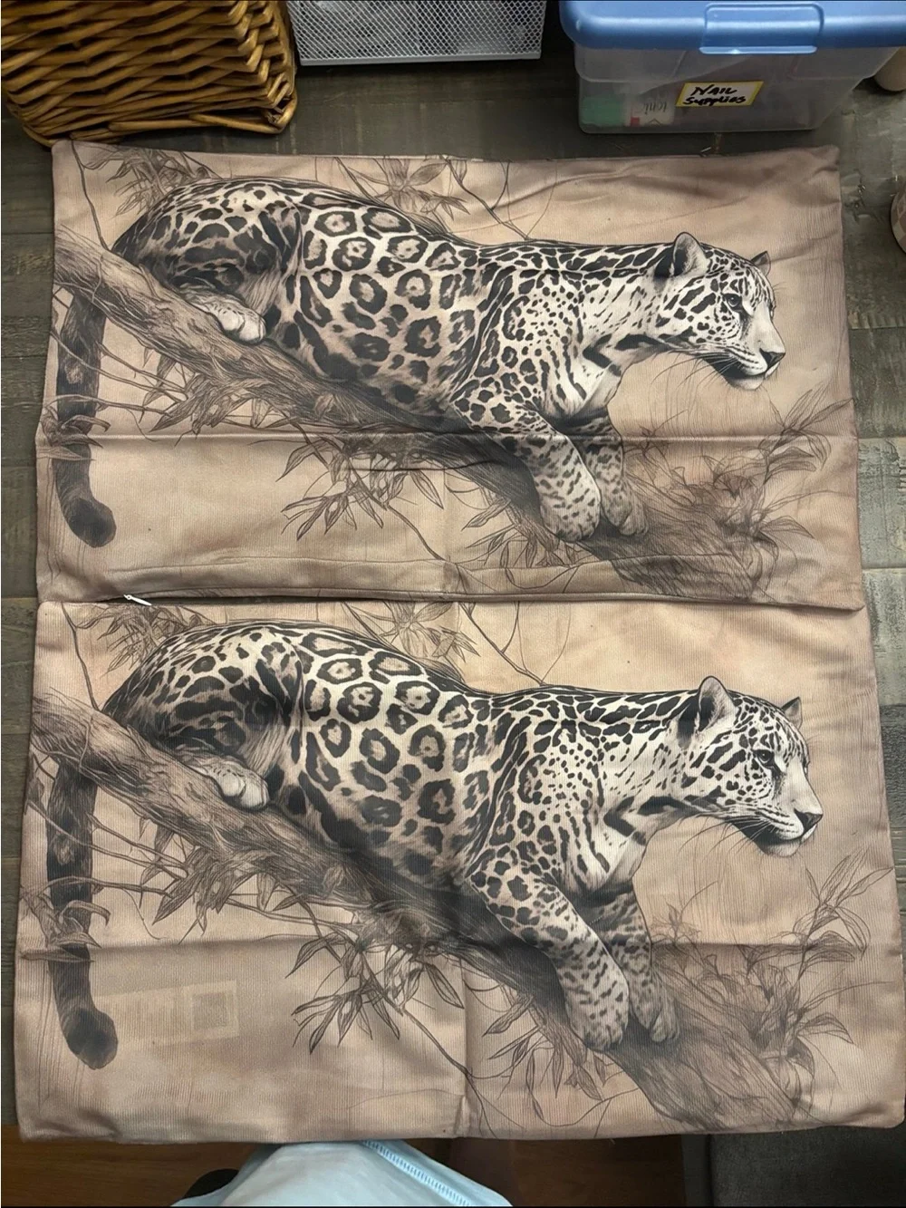 Set of 2 Black White Striped Cheetah Throw Pillow Covers Safari Animal Accent 18